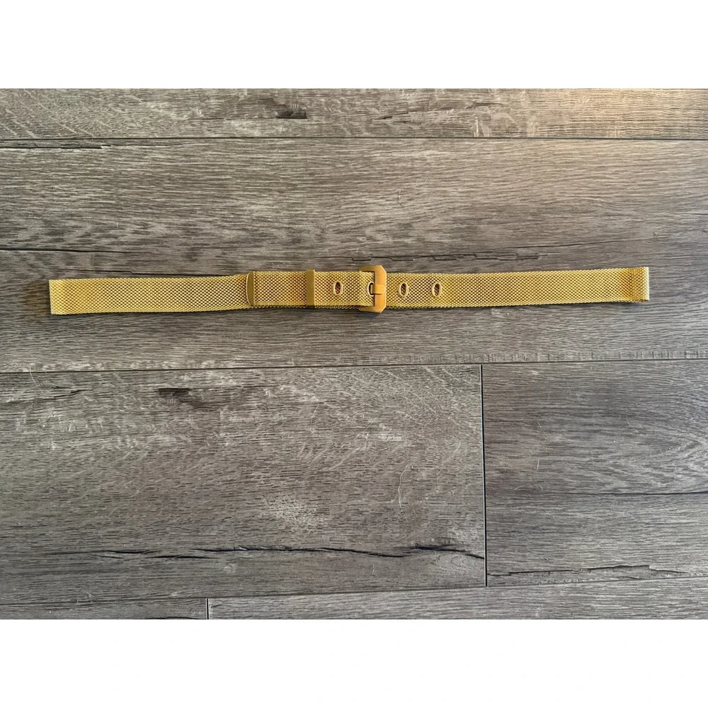 Gold Mesh Belt‎ Metal Buckle Adjustable Holes Fashion Accessory